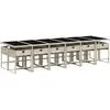 vidaXL Ensemble à manger de jardin et coussins 13 pcs gris clair rotin