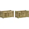 vidaXL Jardinières 2 pcs bois de pin imprégné
