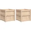 vidaXL Jardinières 2 pcs bois de pin massif