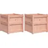 vidaXL Jardinières 2 pcs bois massif douglas