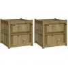 vidaXL Jardinières 2 pcs bois de pin imprégné