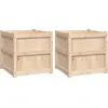 vidaXL Jardinières 2 pcs bois de pin massif
