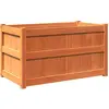 vidaXL Jardinière cire marron 90x50x50 cm bois de pin massif
