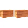 vidaXL Jardinières 2 pcs cire marron bois de pin massif