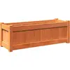 vidaXL Jardinière cire marron 90x31x31 cm bois de pin massif