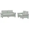 vidaXL Ensemble de canapés 2 pcs avec coussins Gris clair Velours