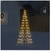 vidaXL Arbre de Noël lumineux sur mât de drapeau 200 LED blanc 180 cm