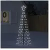 vidaXL Arbre de Noël lumineux avec piquets 220 LED blanc froid 180 cm