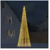 vidaXL Sapin de Noël à LED sur mât de drapeau 1534 LED blanc 500 cm