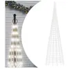 vidaXL Arbre de Noël lumineux sur mât de drapeau 3000 LED blanc 800 cm