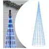 vidaXL Arbre de Noël lumineux sur mât de drapeau 3000 LED bleu 800 cm