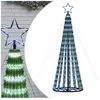 vidaXL Arbre de Noël lumineux conique 275 LED bleu 180 cm