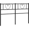 vidaXL Tête de lit métal noir 120 cm