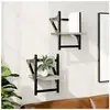 vidaXL Étagères murales avec barres 2 pcs sonoma gris 20x25x30 cm