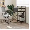 vidaXL Bureau d'ordinateur avec étagères noir 120x47x109 cm