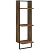 vidaXL Étagère murale 3 niveaux chêne fumé 30x25x100cm bois ingénierie