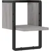 vidaXL Étagère murale avec barre sonoma gris 20x25x30 cm