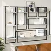 vidaXL Ensemble d'étagères murales avec barres 6 pcs sonoma gris