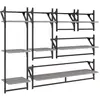 vidaXL Ensemble d'étagères murales avec barres 6 pcs sonoma gris