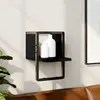 vidaXL Étagère murale avec barre noir 20x25x30 cm