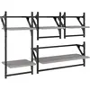 vidaXL Ensemble d'étagères murales avec barres 4 pcs sonoma gris
