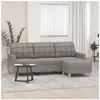 vidaXL Canapé à 3 places avec repose-pieds Taupe 180 cm Tissu