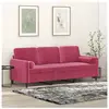 vidaXL Canapé 3 places avec oreillers bordeaux 180 cm velours