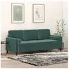 vidaXL Canapé 3 places avec oreillers vert foncé 180 cm velours