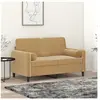 vidaXL Canapé 2 places avec oreillers décoratifs brun 120 cm velours