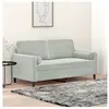 vidaXL Canapé 2 places avec oreillers gris clair 140 cm velours