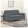 vidaXL Canapé 2 places avec oreillers gris foncé 140 cm velours
