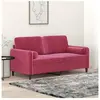vidaXL Canapé 2 places avec oreillers bordeaux 140 cm velours
