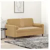 vidaXL Canapé 2 places avec oreillers décoratifs brun 140 cm velours