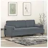 vidaXL Canapé 3 places avec oreillers gris foncé 180 cm velours