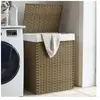 vidaXL Panier à linge avec couvercle 46x33x60 cm résine tressée