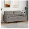 vidaXL Canapé 2 places avec oreillers décoratifs taupe 140 cm tissu