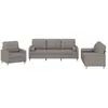 vidaXL Ensemble de canapés 3 pcs avec coussins taupe tissu