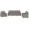 vidaXL Ensemble de canapés 4 pcs avec coussins Taupe Tissu