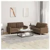 vidaXL Ensemble de canapés 2 pcs avec coussins Marron Tissu