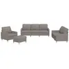 vidaXL Ensemble de canapés 4 pcs avec coussins taupe tissu