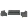vidaXL Ensemble de canapés 4 pcs avec coussins Gris foncé Tissu
