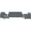 vidaXL Ensemble de canapés 4 pcs avec coussins gris foncé velours