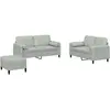 vidaXL Ensemble de canapés 3 pcs avec coussins gris clair velours