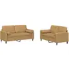 vidaXL Ensemble de canapés 2 pcs marron velours