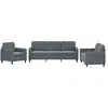 vidaXL Ensemble de canapés 3 pcs gris foncé velours