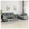 vidaXL Ensemble de canapés 3 pcs gris foncé tissu