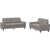 vidaXL Ensemble de canapés 2 pcs taupe tissu