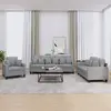 vidaXL Ensemble de canapés 3 pcs coussins gris clair tissu