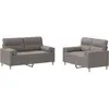 vidaXL Ensemble de canapés 3 pcs avec coussins taupe tissu