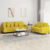 vidaXL Ensemble de canapés 2 pcs avec coussins Jaune Velours